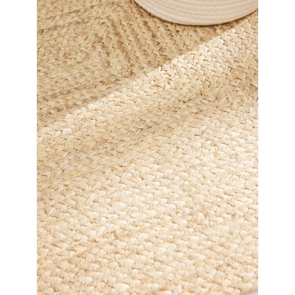 Dwustronny dywan z juty tkany ręcznie w jasnym naturalnym kolorze 160x230 cm Sharmila Natural White – Hanse Home-image-3