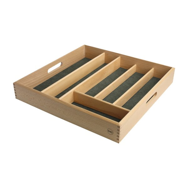 Wkład do szuflady na sztućce z drewna bukowego T&G Woodware, 38x38x6 cm