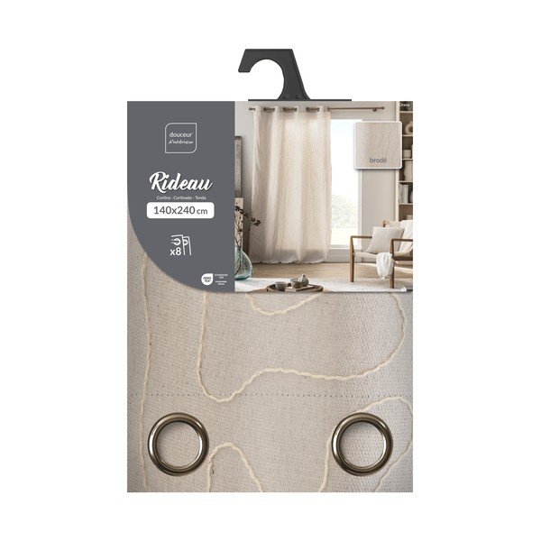 Zasłona w naturalnym kolorze 140x240 cm Cirana – douceur d'intérieur-image-3