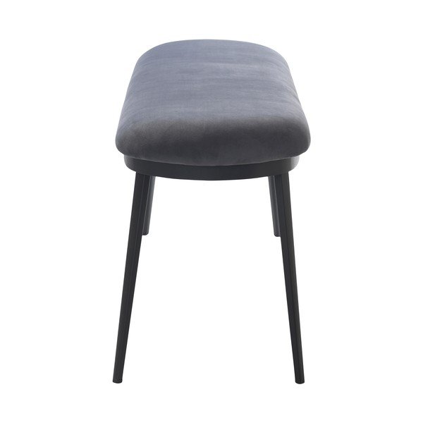 Szara aksamitna  ławka Gain – Unique Furniture-image-3