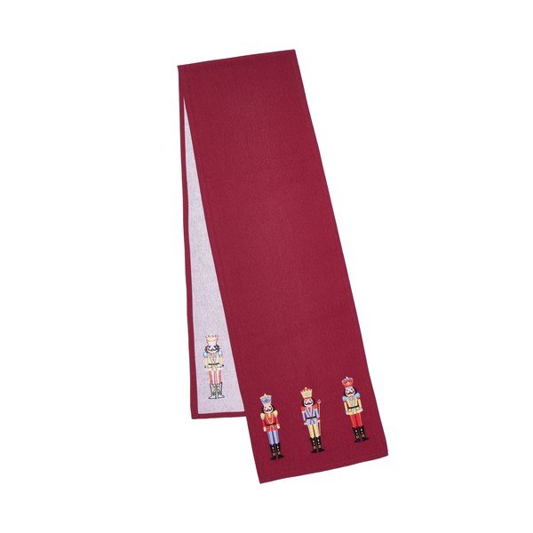 Bawełniany bieżnik ze świątecznym motywem 220x32 cm Christmas Nutcracker – Catherine Lansfield