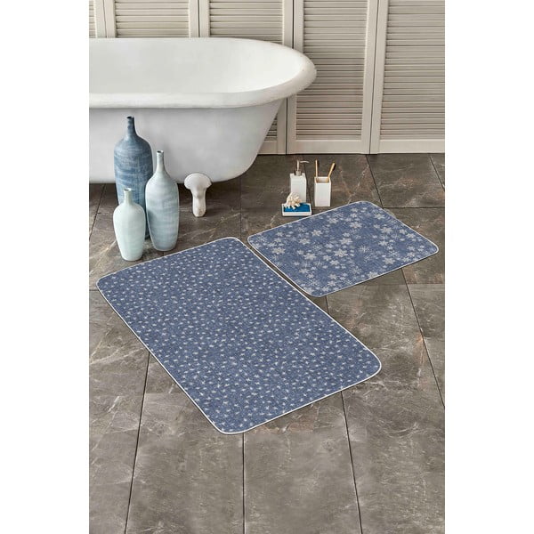 Niebieskie dywaniki łazienkowe zestaw 2 szt. 100x60 cm – Minimalist Home World-image-3