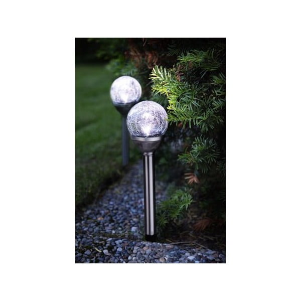 Zestaw 2 lamp ogrodowych Solar Trading Balls, wys. 26,5 cm