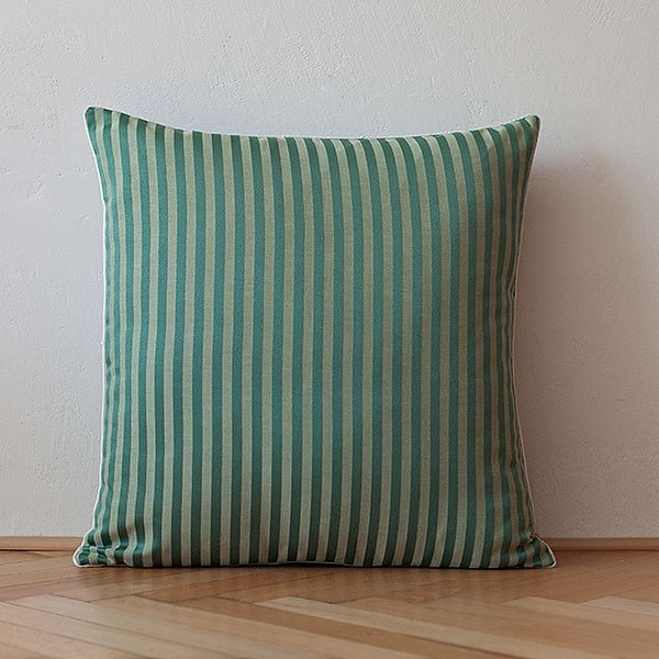 Poduszka z wypełnieniem Dark Green Stripes, 50x50 cm