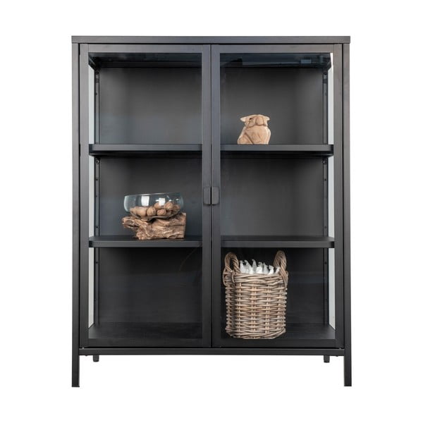 Czarna metalowa witryna 80x101,5 cm Brisbane – House Nordic-image-4