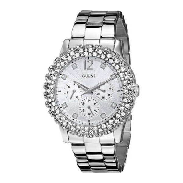 Zegarek damski w srebrnym kolorze z paskiem ze stali nierdzewnej Guess W0335L1