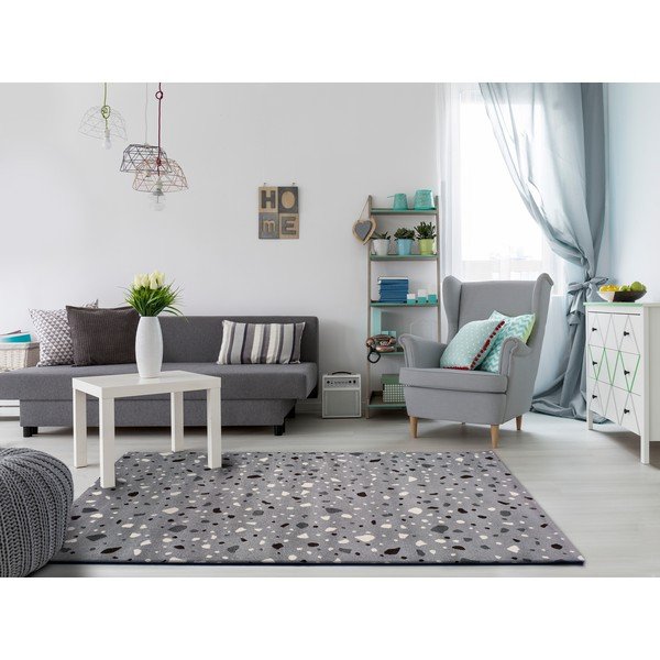 Szary dywan Universal Adra Punto, 57x110 cm-image-1