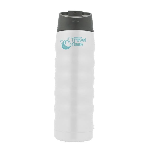 Biała podróżna butelka termiczna  Pioneer, 480 ml