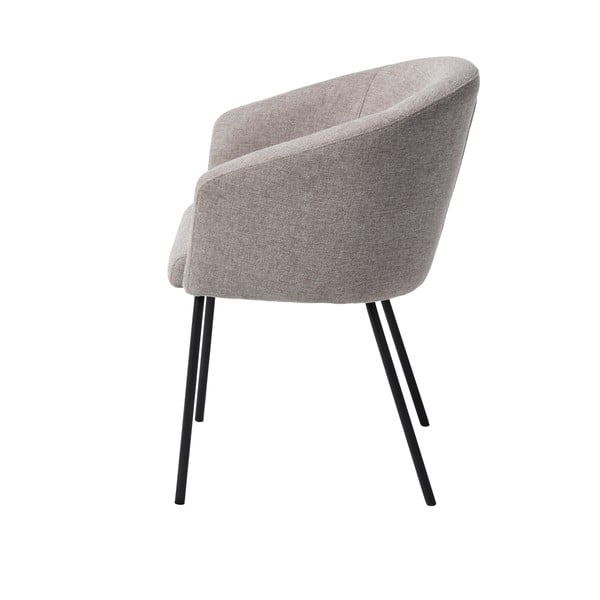 Jasnoszary tapicerowany fotel jadalniany z podłokietnikami Easton – Unique Furniture-image-4