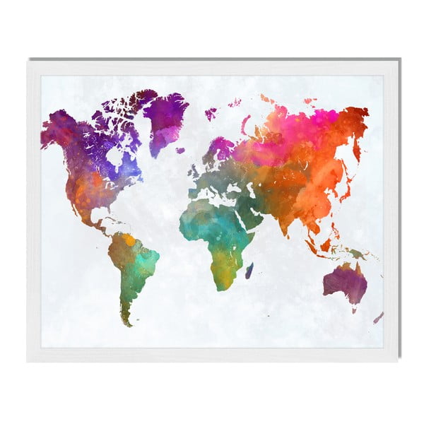 Obraz w ramie Liv Corday Scandi Colorful World, 40x50 cm