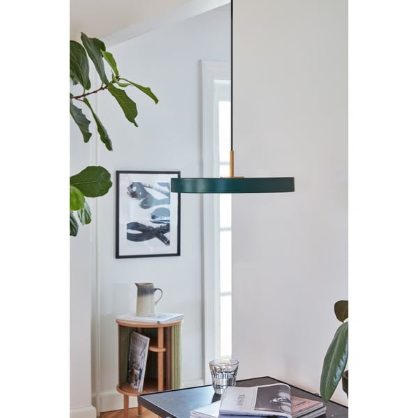 Ciemnozielona lampa wisząca LED z metalowym kloszem ø 31 cm Asteria Mini – UMAGE-image-4