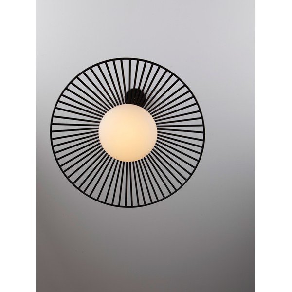 Metalowa lampa wisząca LED w kolorze matowej czerni ze szklanym kloszem ø 50 cm Brume – Nova Luce-image-2
