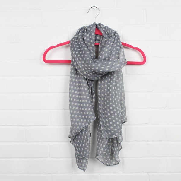 Szal Polka Dot Pearl Grey