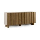 Kremowa/w naturalnym kolorze komoda z litego drewna sosnowego 180x78x43 cm Marlo – Marckeric