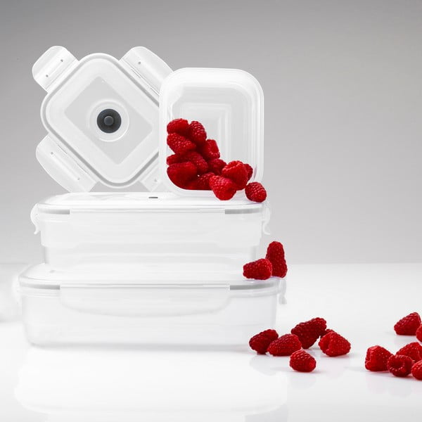 Zestaw 3 pojemników próżniowych na żywność z pompką Compactor Food Saver-image-4