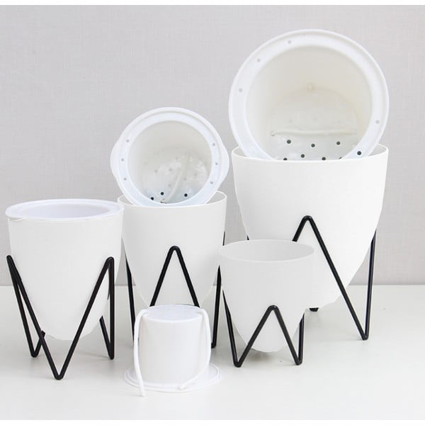 Biała doniczka samonawadniająca Tomasucci Poppy, ø 19 cm-image-2