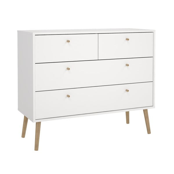 Biała niska komoda 99x82 cm Bodo – Tvilum-image-2