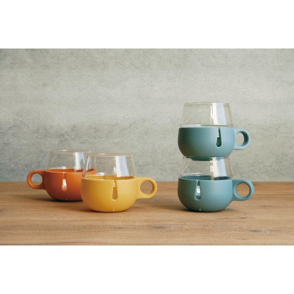 Żółty kubek Kinto Tulip-image-1