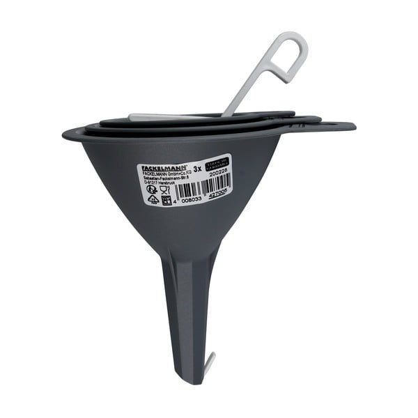 Zestaw 3 szarych lejków Fackelmann Food & More-image-2