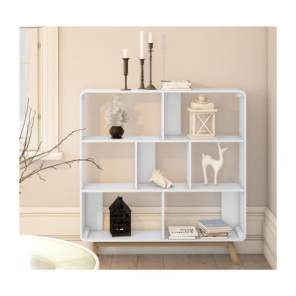 Biały regał 122x126 cm Caitlin – Støraa-image-3