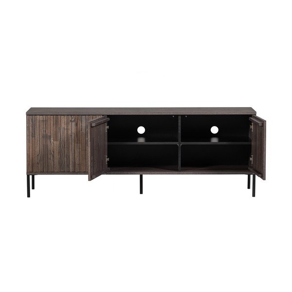 Brązowa szafka pod TV w dekorze jesionu 150x56x44 cm Gravure – WOOOD-image-3