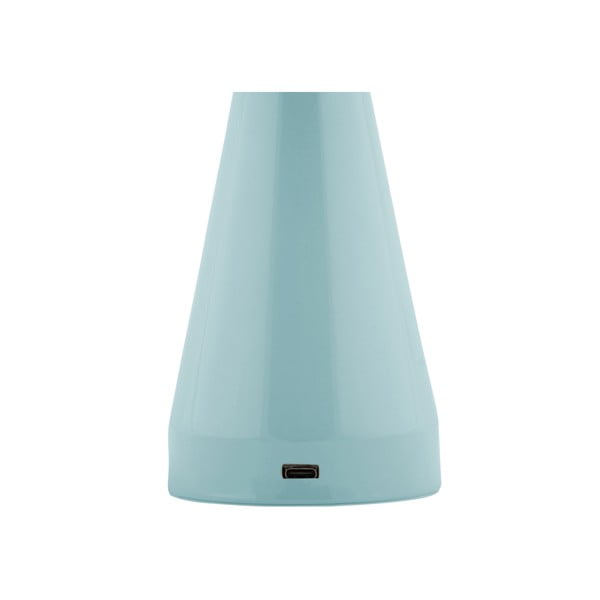 Jasnoniebieska lampa stołowa LED ze ściemniaczem i metalowym kloszem (wysokość 20,5 cm) Rachel – Leitmotiv-image-2