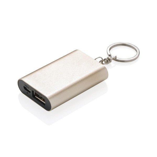 Powerbank z brelokiem na klucze w kolorze złota XD Design