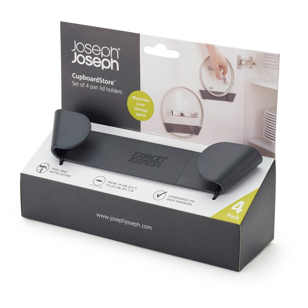 Plastikowe stojaki na pokrywki bez wiercenia zestaw 4 szt. CupboardStore – Joseph Joseph (zdjęcie 8)