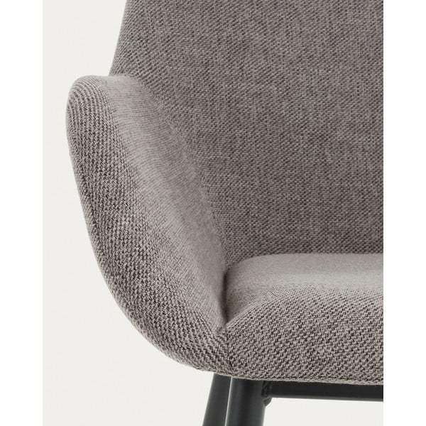 Szary tapicerowany fotel jadalniany Konna – Kave Home-image-4