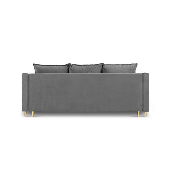 Jasnoszara sofa rozkładana ze schowkiem Mazzini Sofas Pansy, 215 cm-image-4