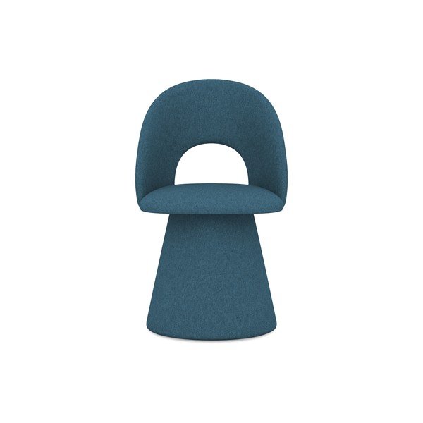 Niebieski tapicerowany fotel jadalniany Kalo – Makamii-image-1