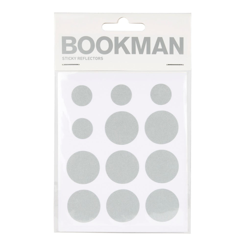 Zestaw 12 białych samoprzylepnych odblasków Bookman