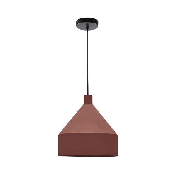 Lampa wisząca w kolorze terakoty z metalowym kloszem ø 30 cm Peralta – Kave Home