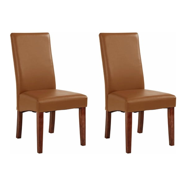 Zestaw 2 brązowych krzeseł Støraa Matrix