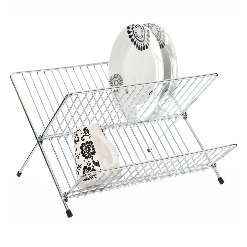 Ociekacz dwupiętowy ze stali nierdzewnej w kolorze srebra 33x32 cm Laurie – Premier Housewares