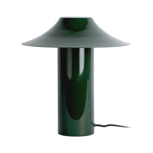 Ciemnozielona metalowa lampa stołowa (wysokość 32 cm) Catania Trapeze – Leitmotiv