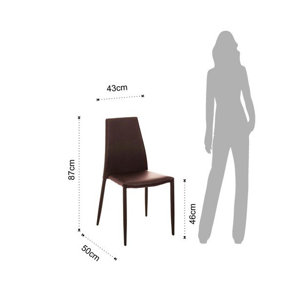 Brązowe krzesła zestaw 2 szt. Lion – Tomasucci-image-2