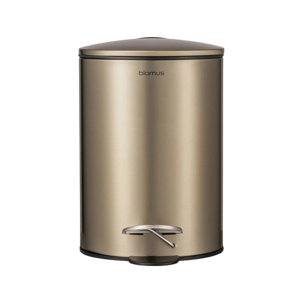 Stalowy kosz na śmieci z pedałem w kolorze brązu 3 l Tubo – Blomus