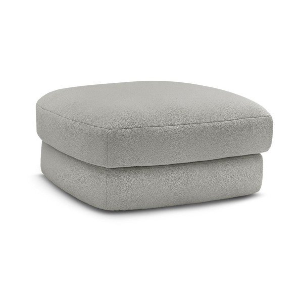 Jasnoszary podnóżek z materiału bouclé Leonore – Bobochic Paris