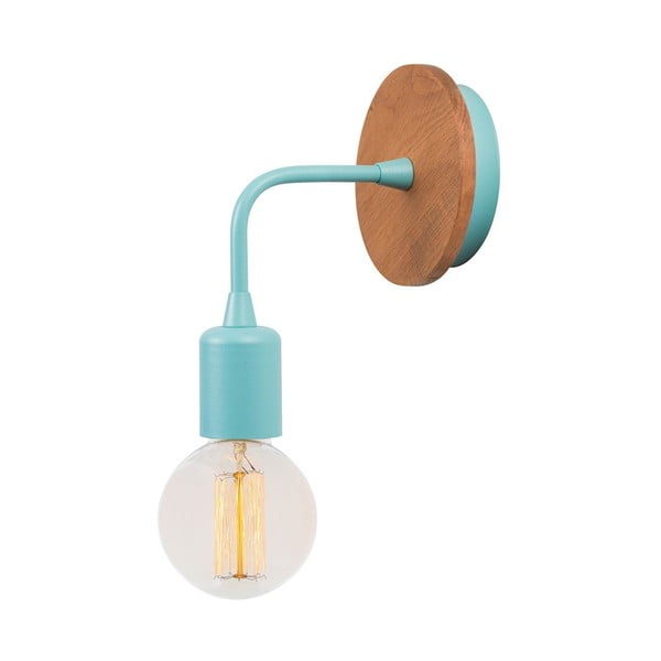 Jasnoniebieska lampa Simple Drop Wood