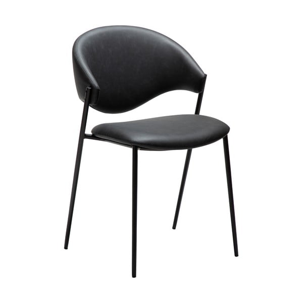 Czarne krzesło z imitacji skóry Zone – DAN-FORM Denmark