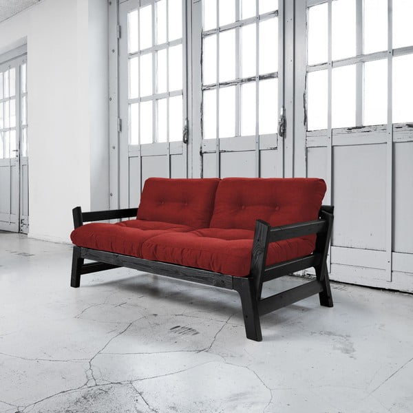 Sofa rozkładana Karup Step Black/Passion Red