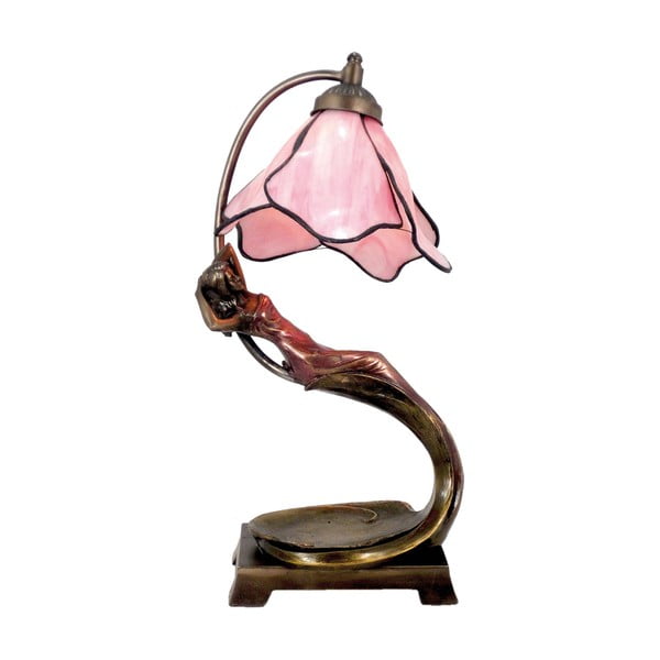Lampa stołowa Tiffany Pink Flowers