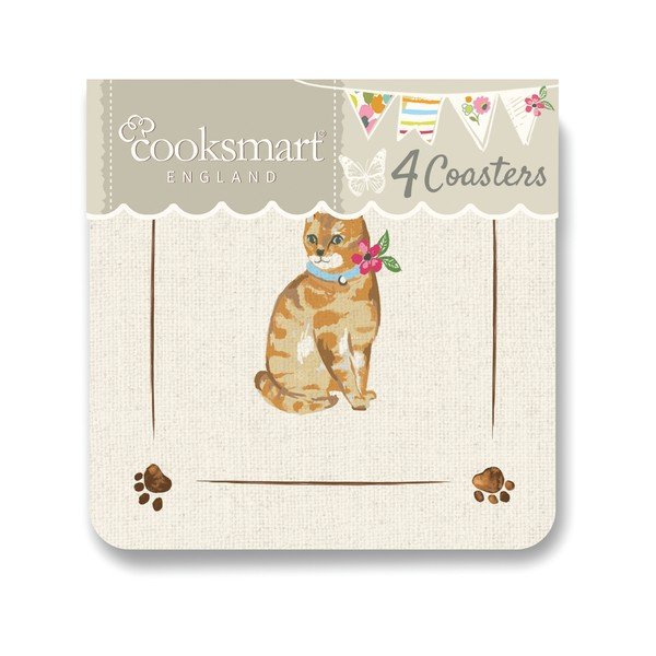 Zestaw 4 korkowych podkładek Cooksmart ® Cats on Parade-image-2