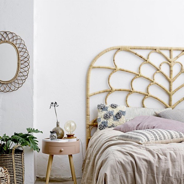 Lustro ścienne z trzcinową ramą Bloomingville Mirroire-image-1