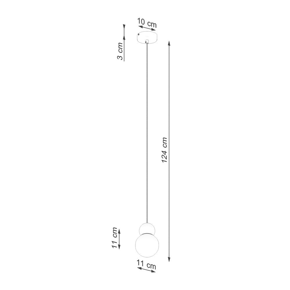 Biała/w naturalnym kolorze lampa wisząca z litego drewna ze szklanym kloszem ø 11 cm Glim – Sollux (zdjęcie 5)