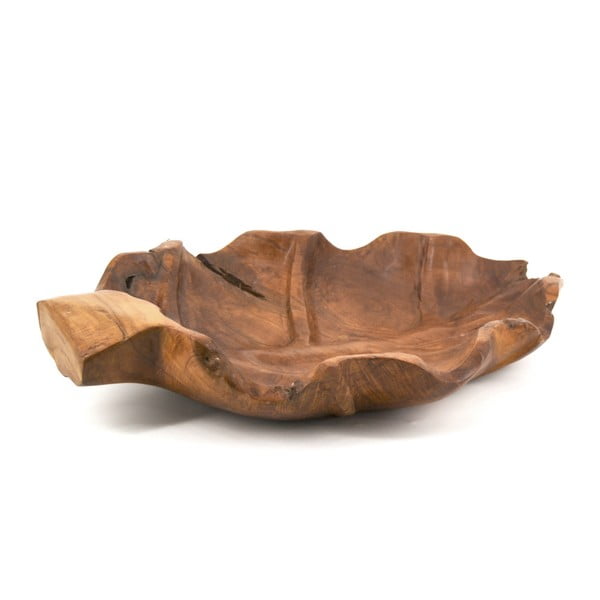 Taca z tekowego drewna w kształcie liścia Moycor Erosi