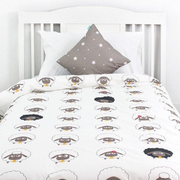 Dziecięca pościel bawełniana Baleno Little Sheep, 140x200 cm-image-1
