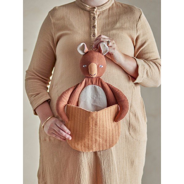 Brązowy tekstylny dziecięcy kosz na zabawki 46x7,5x33 cm Toto – Bloomingville Mini-image-3