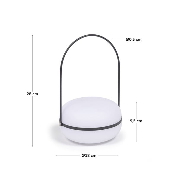 Lampa zewnętrzna z czarnym uchwytem Kave Home Tea-image-3